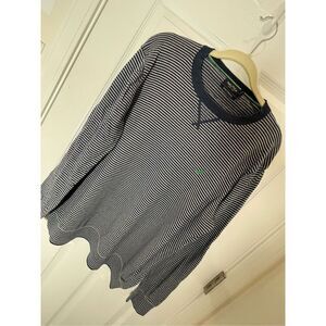 Nautica men’s long sleeve sweater blue white striped XL